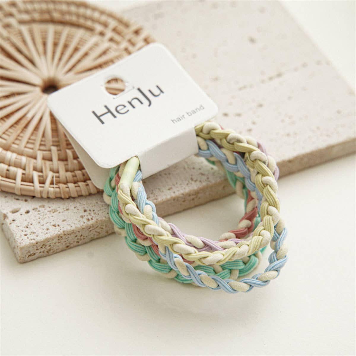 CANDY COLOR TWISTED HAIR TIES CUTE RUBBER BANDS CWAHA0339
