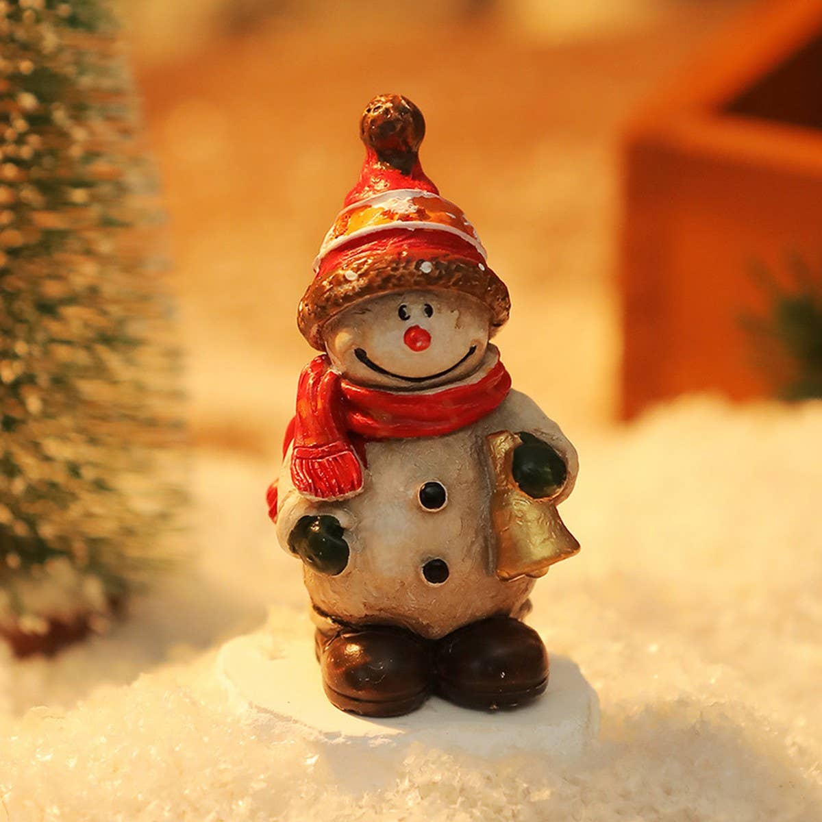 Mini Santa Snowman Xmas Desk Ornament Set_Cwmm10581