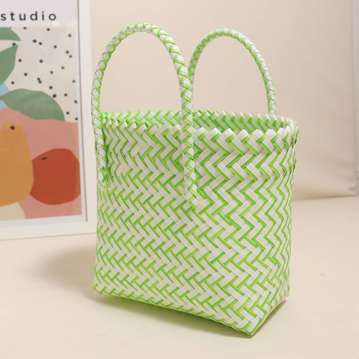 Versatile Portable Plastic Woven Bag_Cwab1874