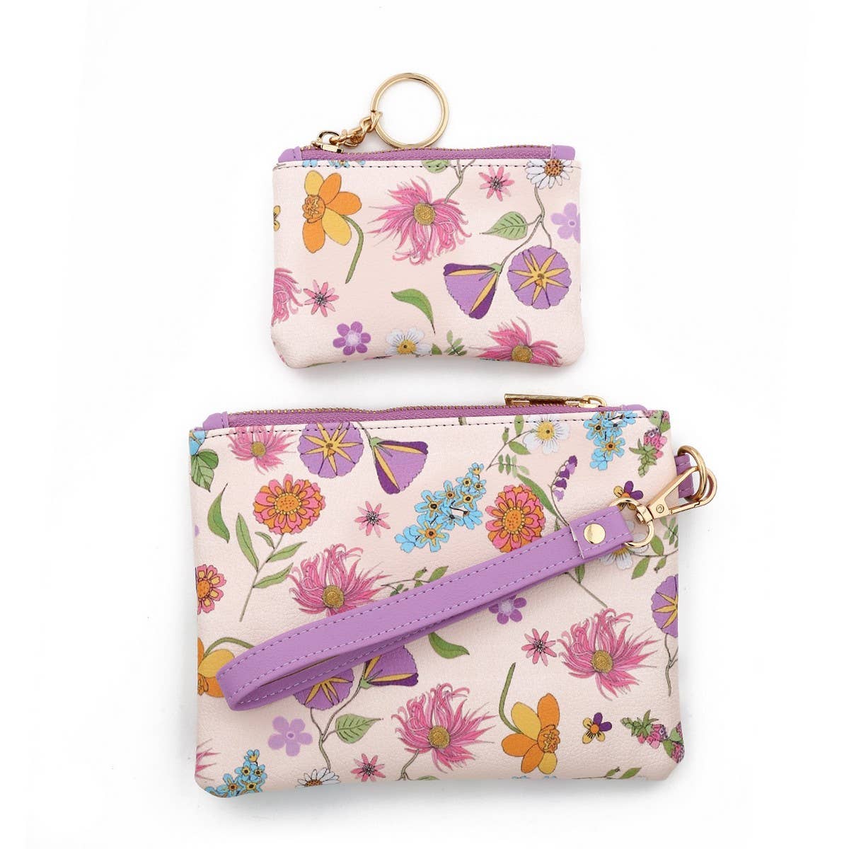 Womens Leather Coin Wallet With Bow And Wristlet_Cuab00436