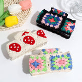 FRENCH KNIT HAIR CLAW 12CM WIDE COLORFUL CLIP_CWAHA2194