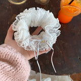 SWEET TULLE LACE BOW SCRUNCHIE HAIR TIE_CWAHA5512