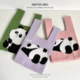 CARTOON PANDA 2024 NEW KNITTED HANDBAG_CWAB2385