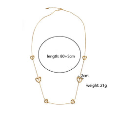 18K GOLD PLATED STAINLESS STEEL HEART NECKLACE_CWMM8808