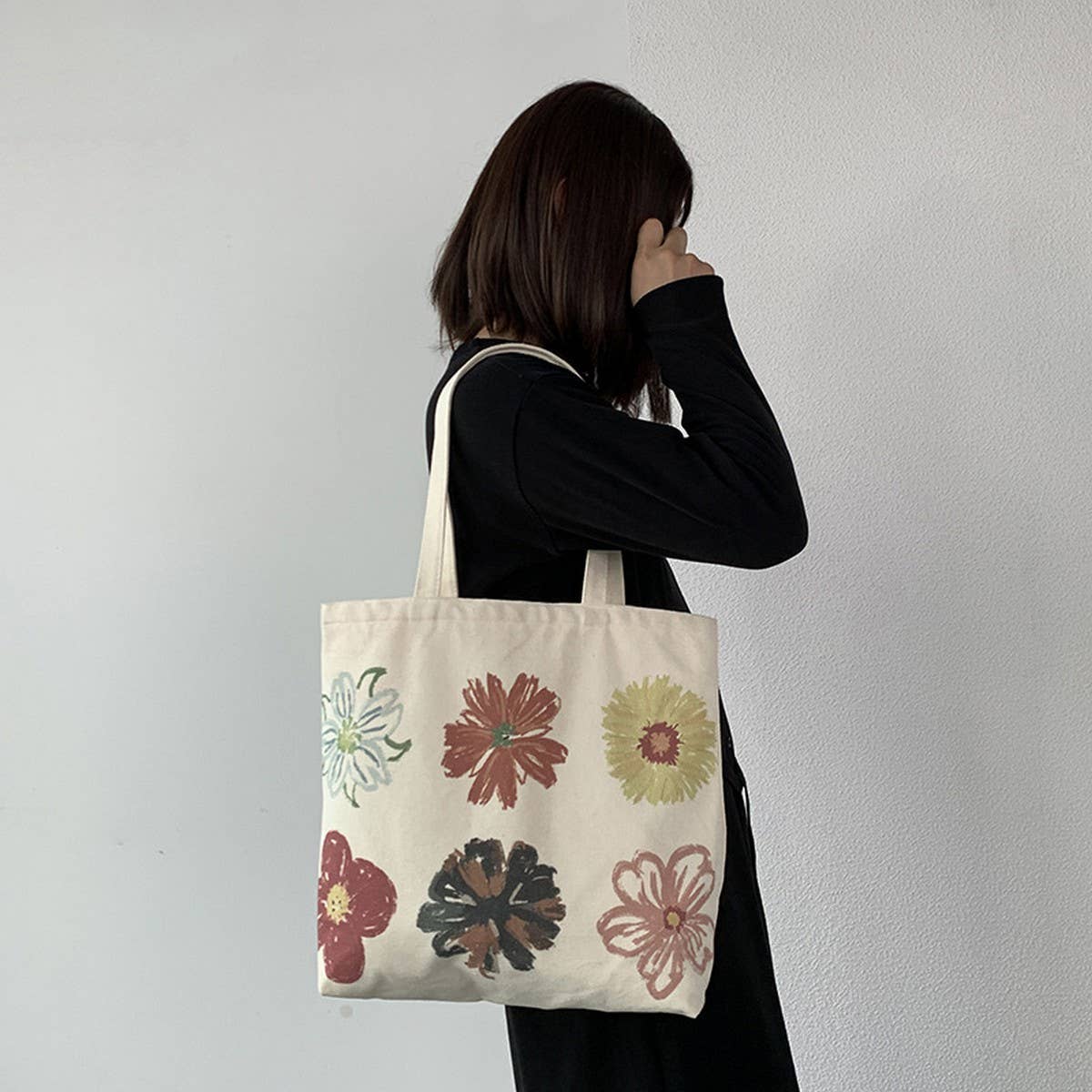 SPRING AND SUMMER CASUAL LITERARY CANVAS BAG_CWAB2143