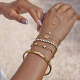 18K GOLD STEEL ROUND ZIRCON WHITE TENNIS CHAIN_CWAJE4803