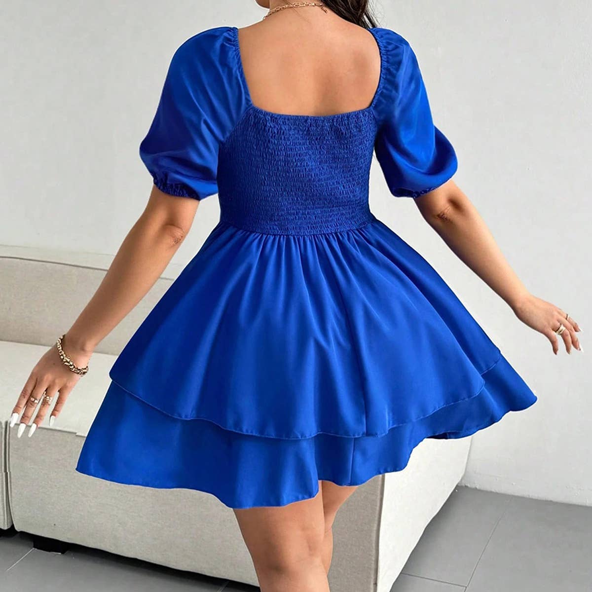 CHIC WAIST CINCHED A LINE SEXY MINI DRESS_CWDMD6062