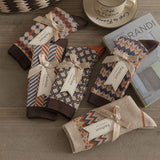 COLLEGE STYLE MID TUBE WOMENS SOCKS FOR GIFTS_CWMS1111