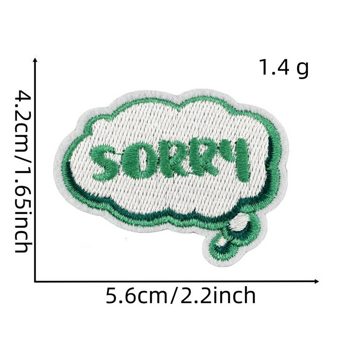 FUNNY TEXT PATCH EMBROIDERED CLOTH PATCH_CWMM4051
