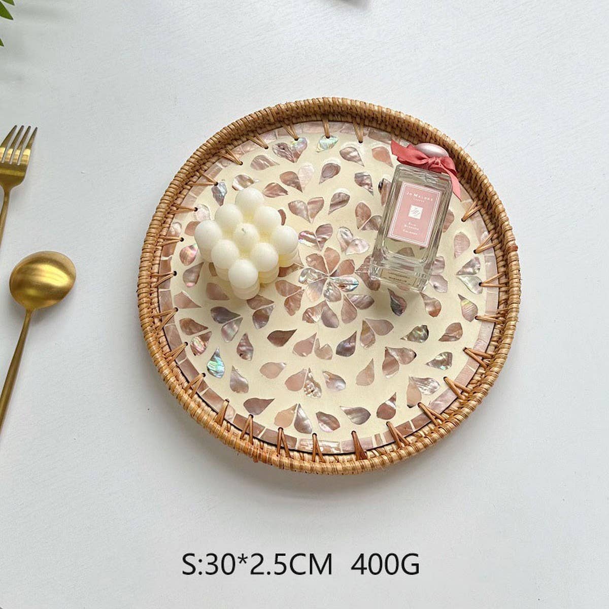 RATTAN FRUIT TRAY COFFEE TABLE SHELL TRAY_CWMM4534