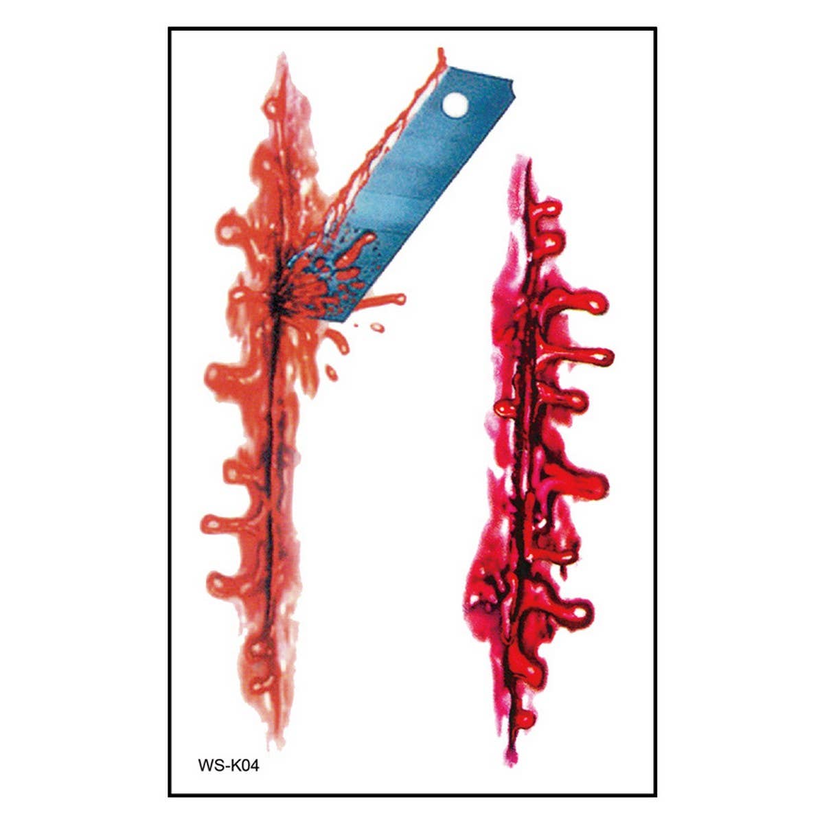 HALLOWEEN SCAR TATTOOS BLOODY WOUND STICKERS_CWMM8377