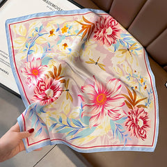 PURE SILK SCARF FOR WOMEN ELEGANT SQUARE NECK WRAP_CWASC0605