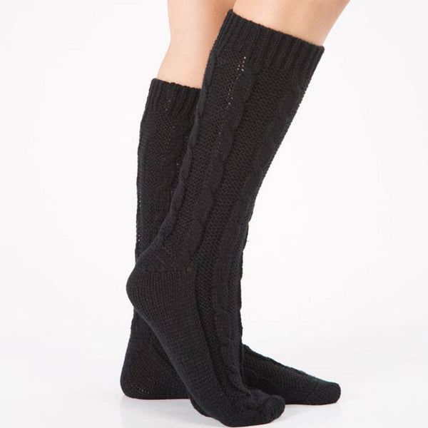 Trendy Winter Fashion Knee High Warm Knit Socks_Cwms111