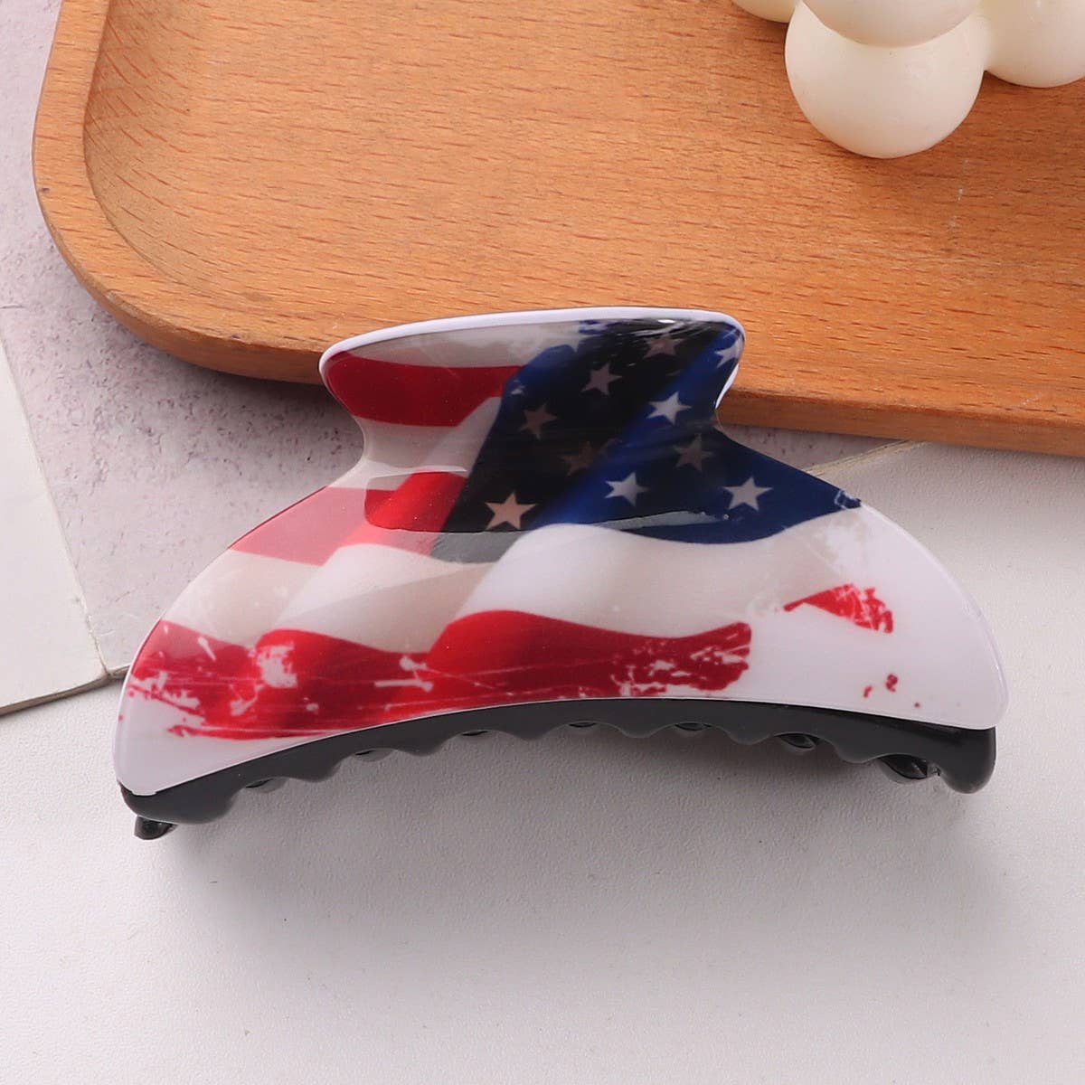 4TH OF JULY RECTANGLE HAIR CLAW CLIPS_CWAHA0700