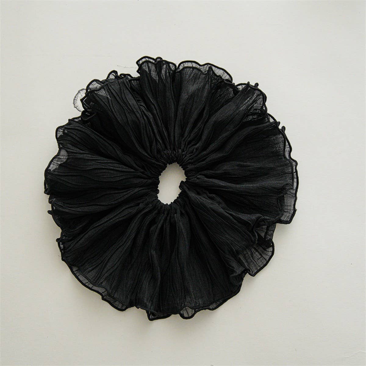 FUNGUS EDGE PLEATED HAIR TIE SCRUNCHIES_CWAHA2882