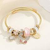 STAINLESS STEEL HEART HAND CHARM BRACELET_CWMM8624