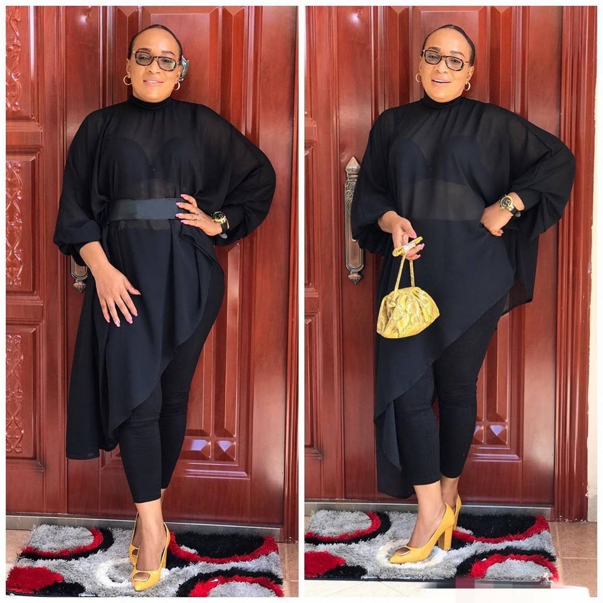 FASHION SOLID COLOR CHIFFON PLUS SIZE DRESS_CWDMD3682