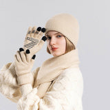 Winter Warm Outdoor Hat Gloves Scarf Set_Cwasc1126