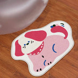 CUTE PINK ANIMAL RUG NON SLIP KIDS ROOM MAT_CWMM7517