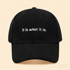 Corduroy Letter Baseball Cap Women Trendy_Cwah04649
