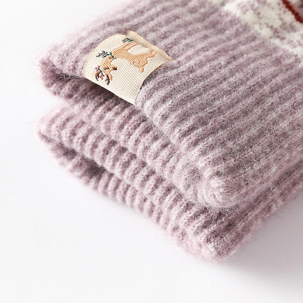 THICK KNIT GLOVES FOR WOMEN TOUCHSCREEN WARM LINED_CWAG0518