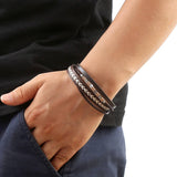 RETRO STAINLESS STEEL MAGNET BUCKLE BRACELET_CWAJE1461
