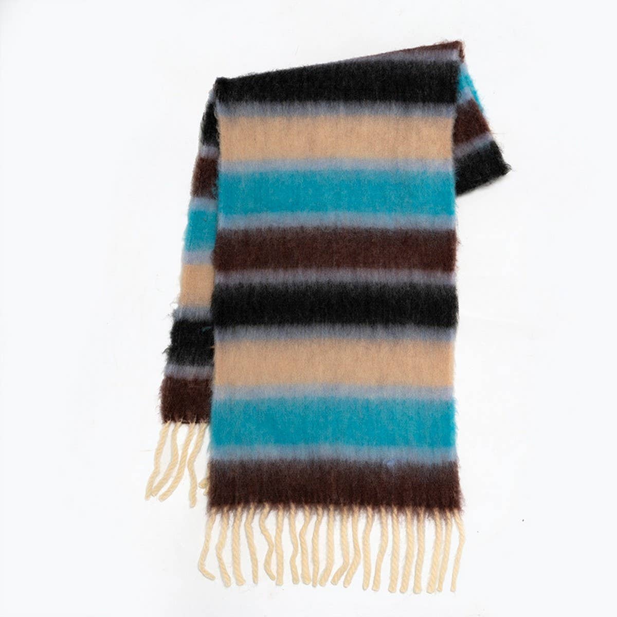 COLOR STRIPE SCARF SOFT WINTER WRAP FOR COUPLES_CWASC2377