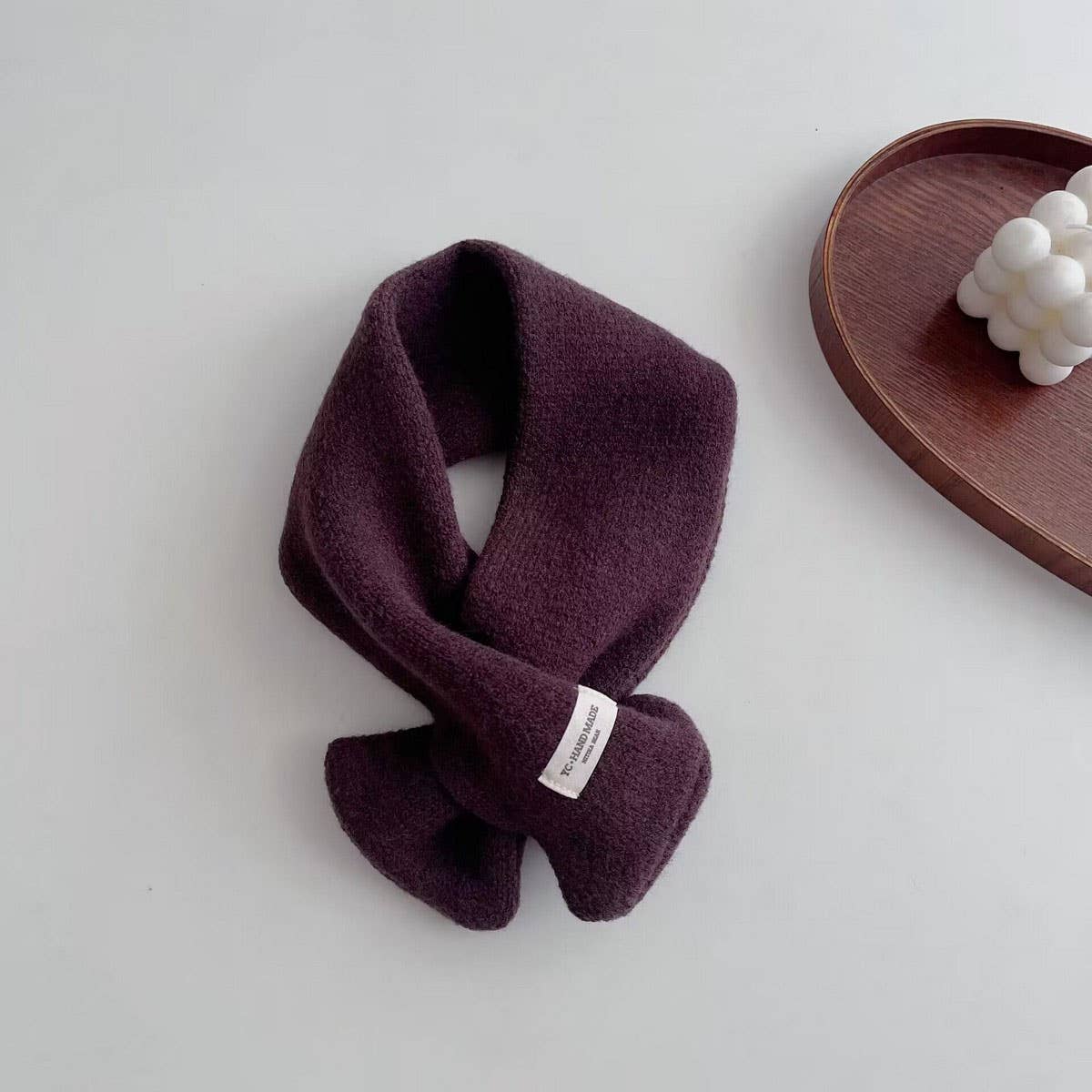 KIDS KNIT SCARF SOFT WARM CROSS NECK WARMER_CWASC2092