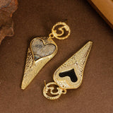 SILVER NEEDLE COLORFUL ABALONE HEART EARRINGS_CWMM4347