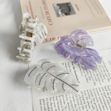 Autumn Leaf Acetate Hair Claw ? Elegant Updo Clip_Cwaha07253