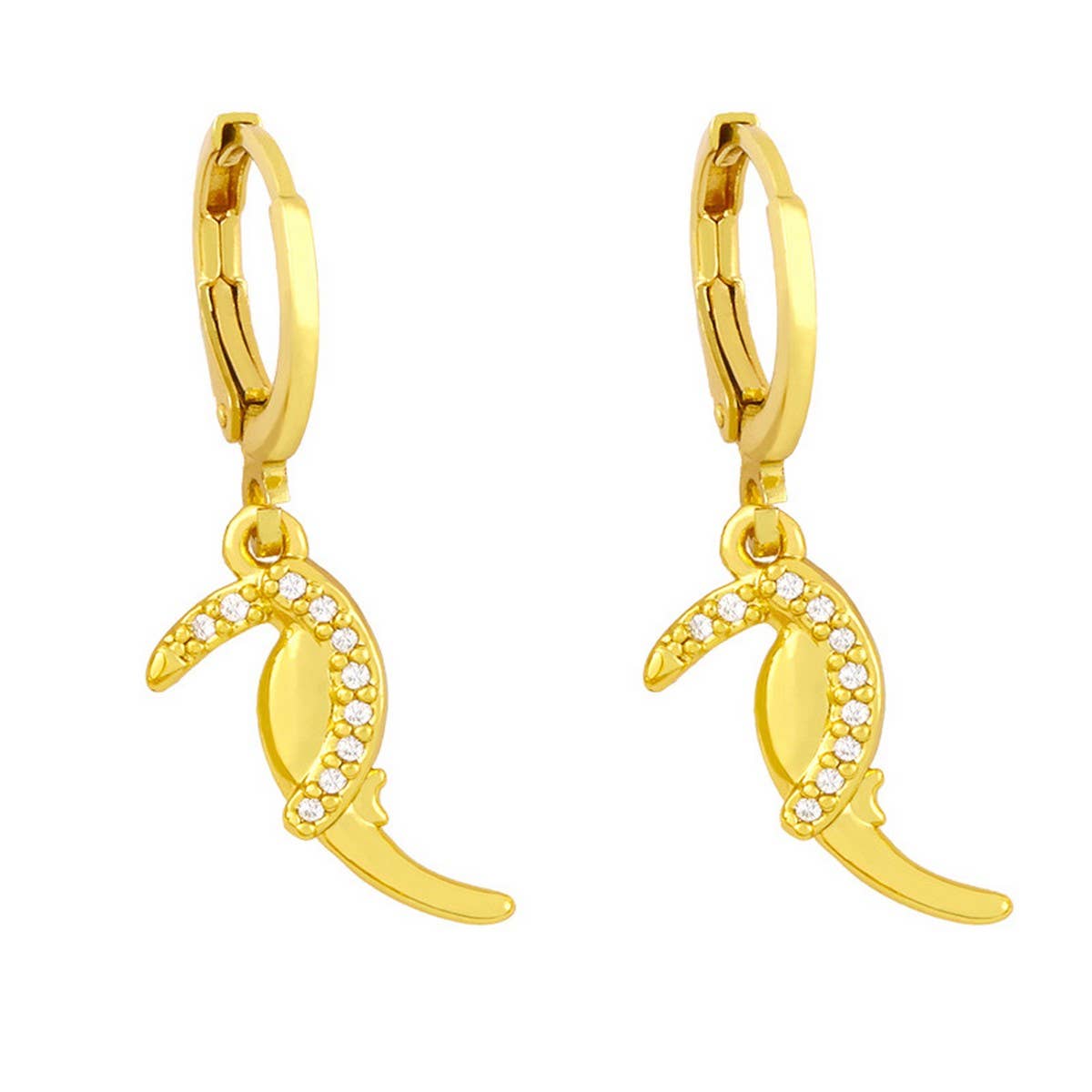 CUTE LITTLE BEE ZIRCON EARRINGS_CWAJE1014