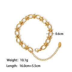 Titanium Steel Cuban Link Chain Bracelet