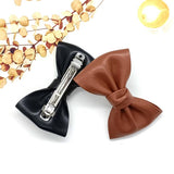 CLASSIC PU LEATHER LARGE BOW FRENCH HAIR CLIP_CWAHA6352