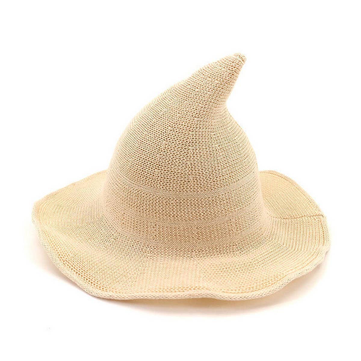 Cwah1676_Regular Foldable Knitted Halloween Witch Hat