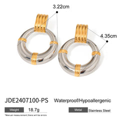 STAINLESS STEEL HOOP EARRINGS HIGH END EARRINGS_CWASC1670