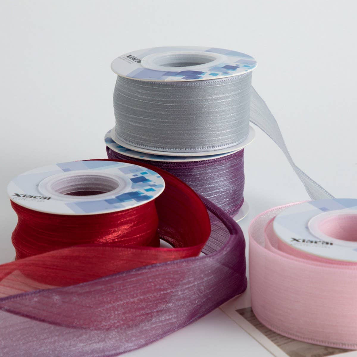 DIY BOW HAIR ACCESSORIES SNOW YARN RIBBON_CWMM5776