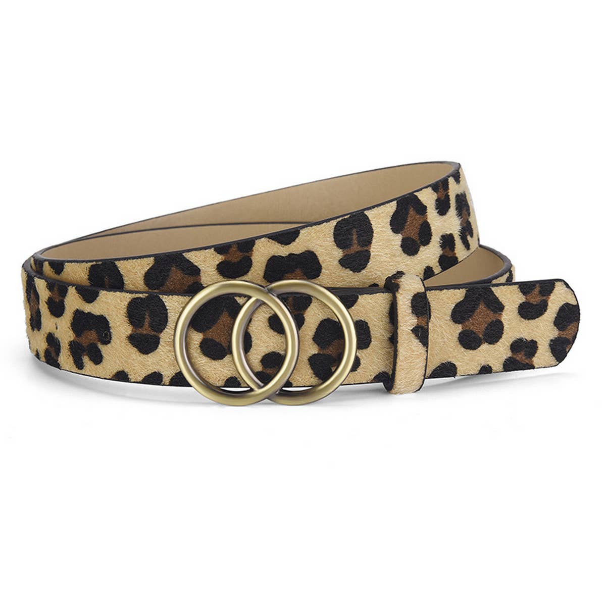 Cwabe0884_Simple Women'S Round Buckle Belt