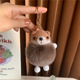 CUTE SMALL WOOL PLUSH BAG PENDANT CAR KEYCHAIN_CWMM2510