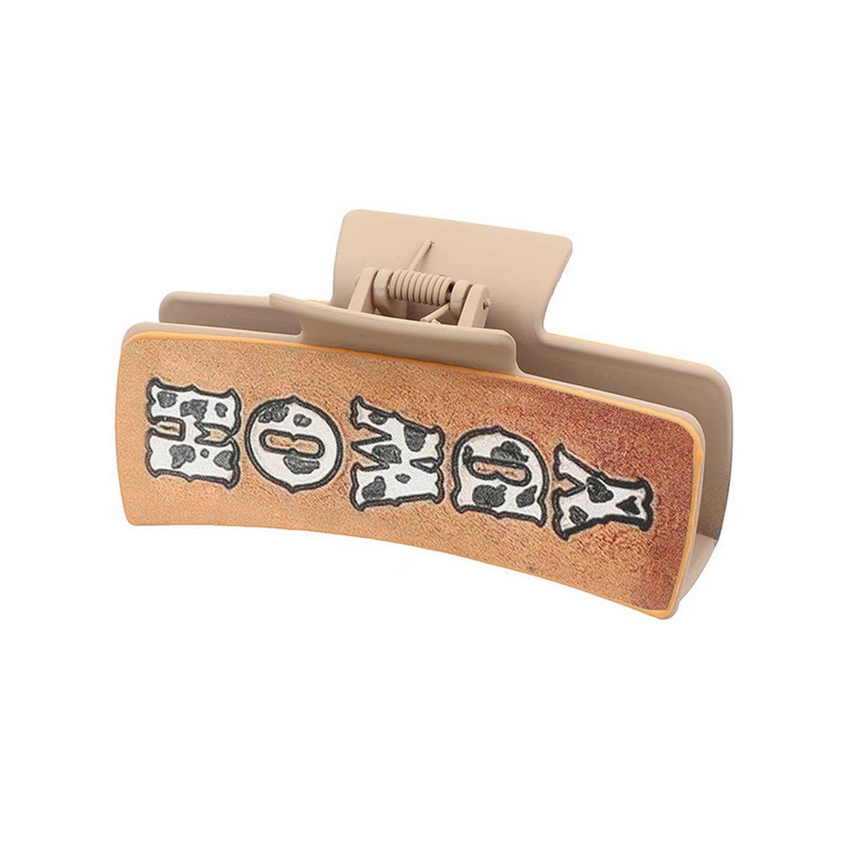 COWBOY STYLE PU LEATHER HAIR CLAW WITH CARDS_CWAHA0586