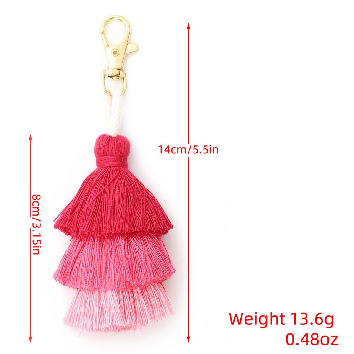 BOHEMIAN HANDMADE MULTI LAYER TASSEL KEYCHAIN_CWAB5022
