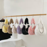 Winter Imitation Fox Fur Pearl Chain Plush Bag_Cwab3962