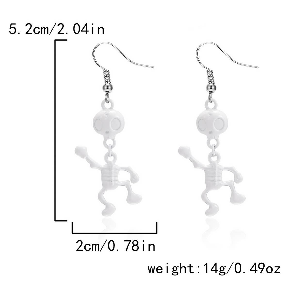 PUMPKIN SKULL BAT FUNNY HALLOWEEN EARRINGS_CWAJE2429