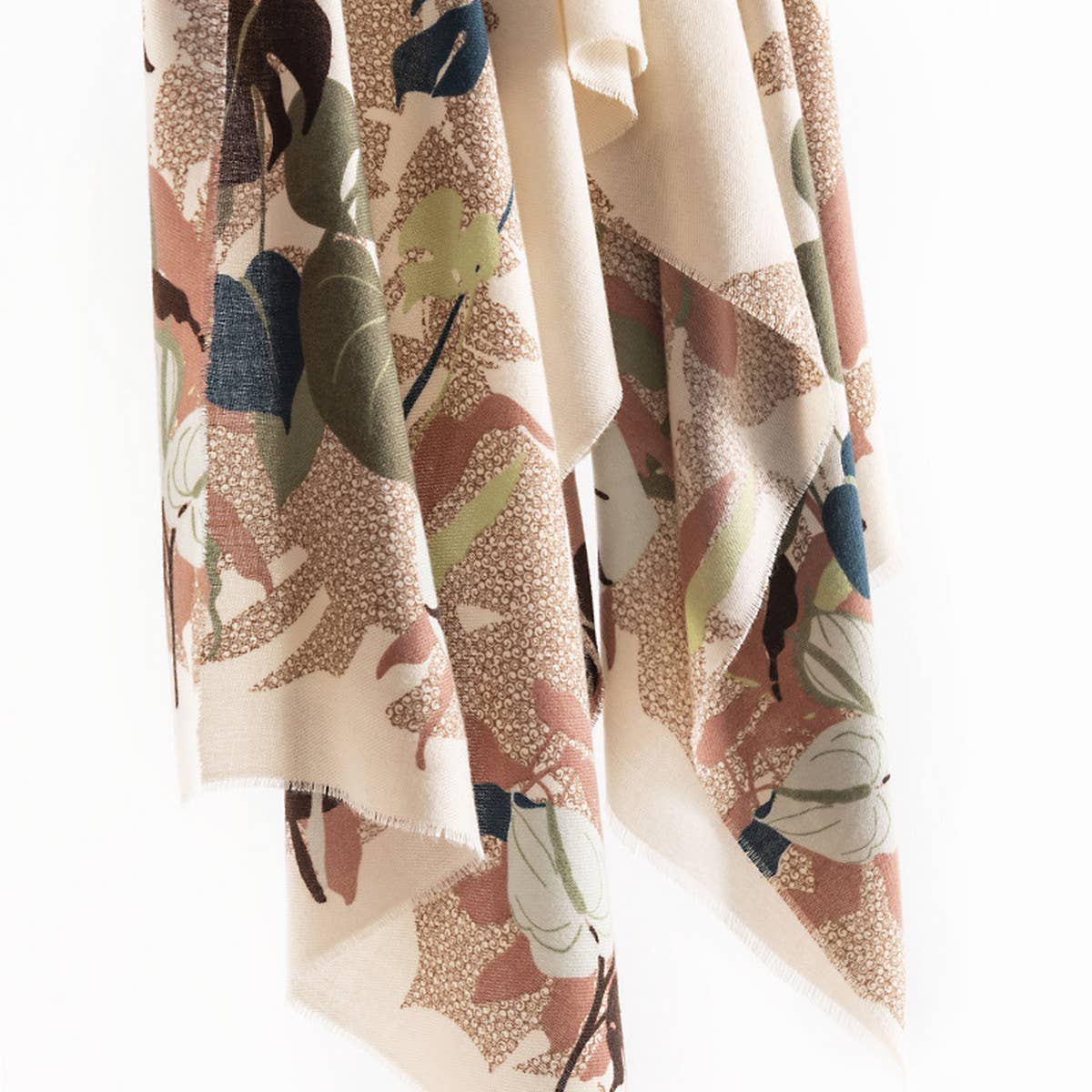 FLORAL SCARF ELEGANT VINTAGE WINTER WRAP_CWASC0448