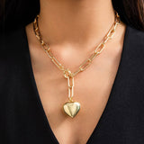 Minimalist Heart-Shaped Collarbone Chain Necklace_Cwaje1132