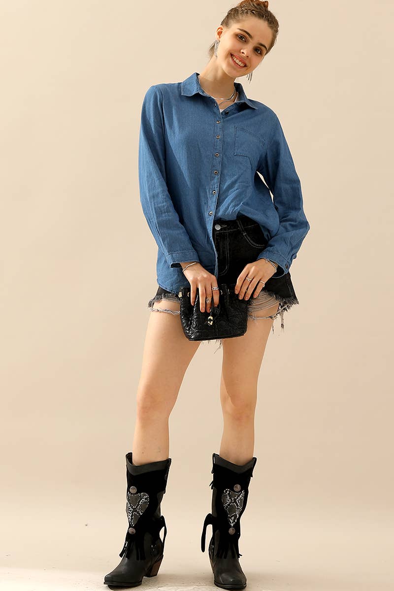 Women Fashion Long Sleeved Shirt_Cwtstl714