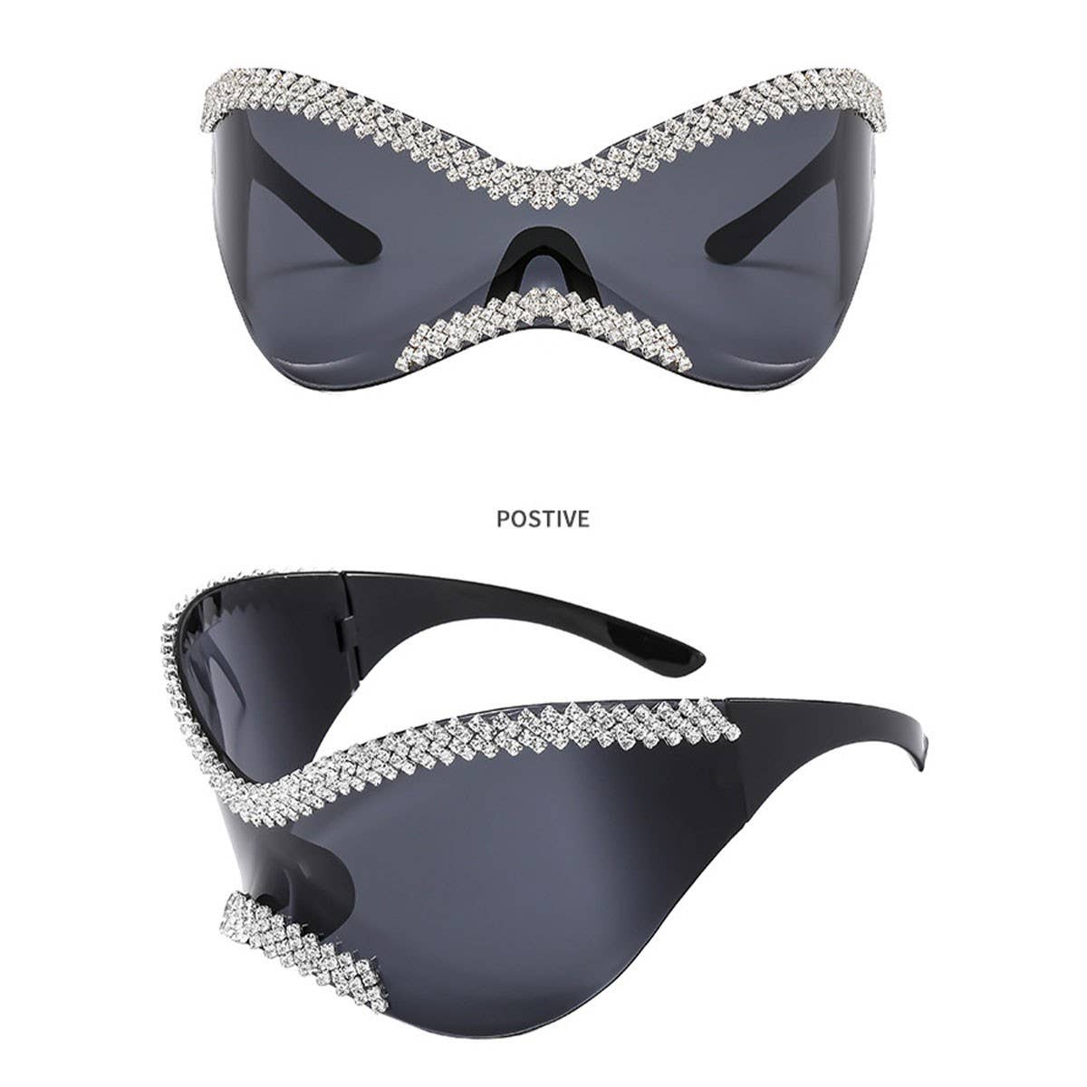 LUXURY RHINESTONE LARGE FRAME CYCLING SUNGLASSES_CWASG0863