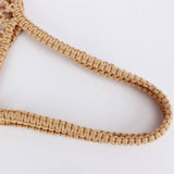 SIMPLE COTTON THREAD HAND WOVEN SHOULDER BAG_CWAB4681