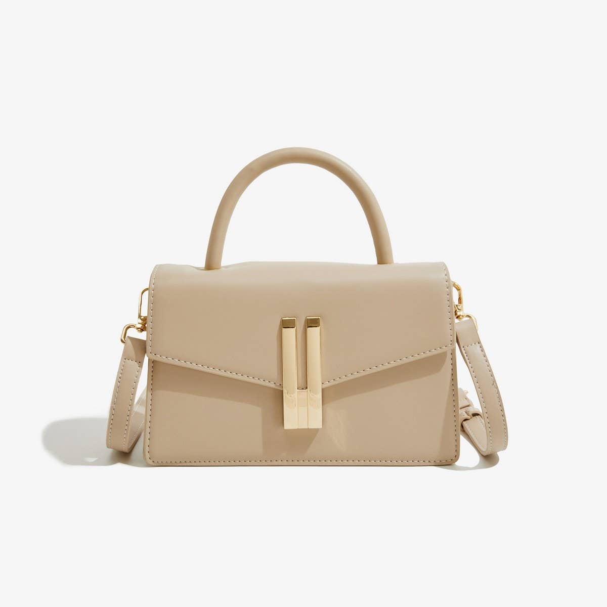 SIMPLE STYLE PERSONALITY LOCK CAN CROSSBODY HANDBAG_CWAB1799