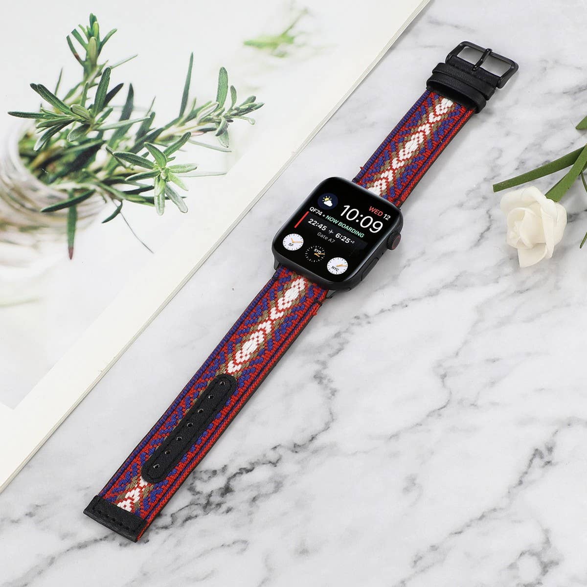 APPLE WATCH IWATCH9 ETHNIC STYLE LEATHER STRAP_CWWW0059