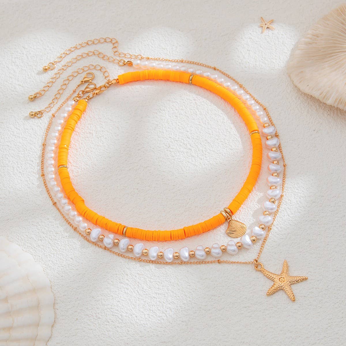 NEW BEACH STYLE OCEAN SHELL BEADED NECKLACE_CWMM3145